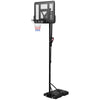 Soozier Portable Basketball Hoop, 7.7-10' Height Adjustable Basketball Goal with 43" Shatterproof Backboard, Wheels, and Fillable Base for Teenagers, Youth, Adults