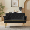 BLACK  2 SEATER SOFA