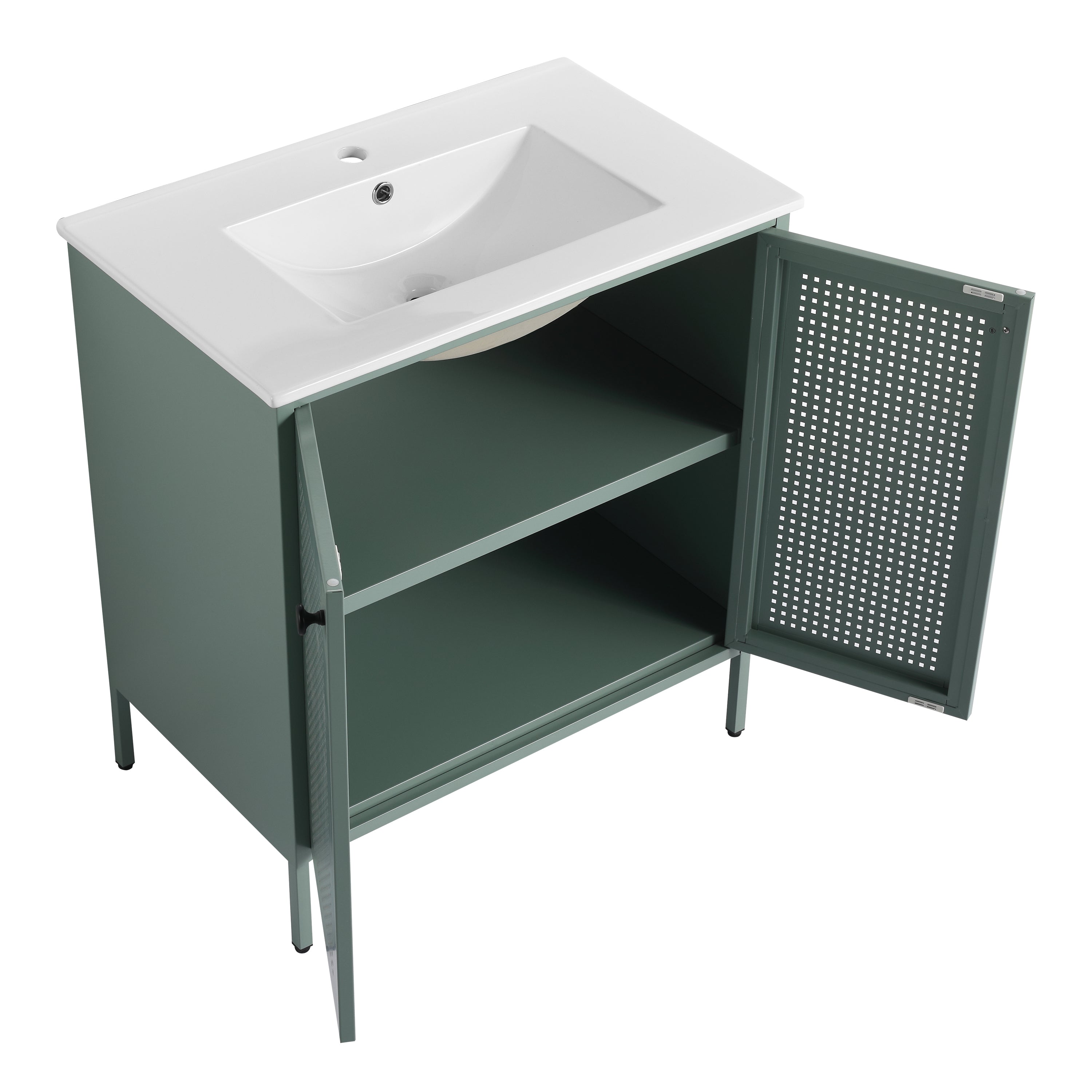 30 Inch Freestanding Bathroom Vanity With Ceramic SInk