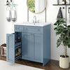 30-Inch Blue Bathroom Vanity with Ceramic Sink Combo, Abundant Storage Cabinet - 2 Soft close Doors and Double-tier Deep Drawer