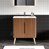 CC0430F305 Etna 30" Striped Walnut Bathroom Vanity WITHOUT Sink, Freestanding Bathroom Cabinet for Modern Bathroom