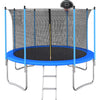 10 FT TRAMPOLINE INSIDE SAFETY NET WITH BASKETBALL HOOP