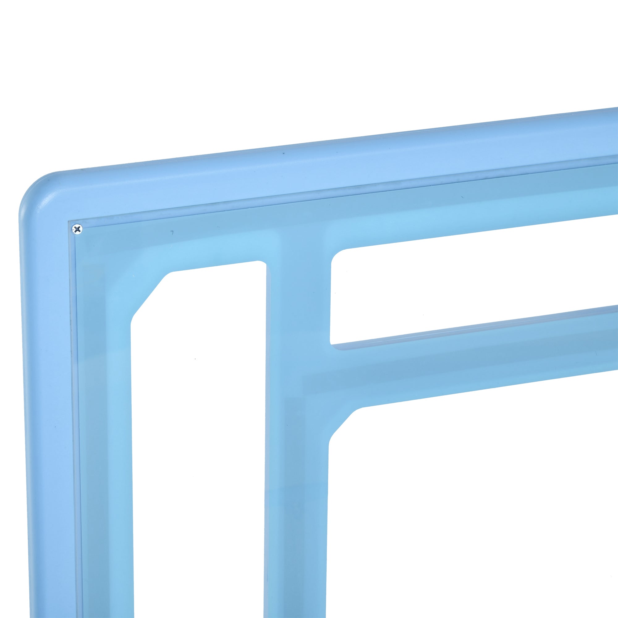 Soozier Poolside Basketball Hoop Stand, 36.5"-48.5" Height Adjustable Portable Hoop System w/ Clear Backboard & Fillable Base for Whole Family, Blue, White