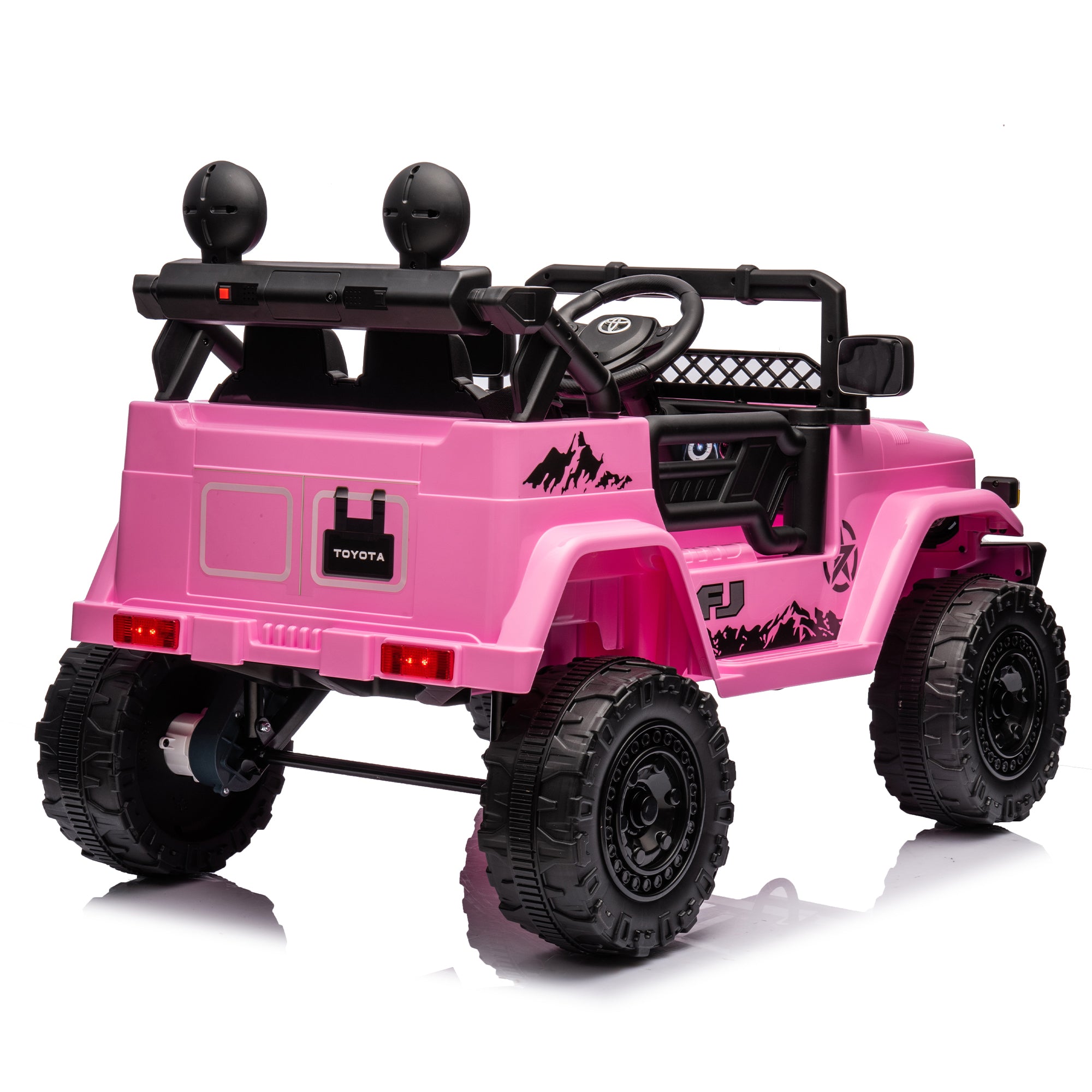 Licensed TOYOTA FJ Cruiser,12V Kids ride on car 2.4G W/Parents Remote Control,electric car for kids,Three speed adjustable,Power display, USB,MP3 ,Bluetooth,LED light,Three-point safety belt