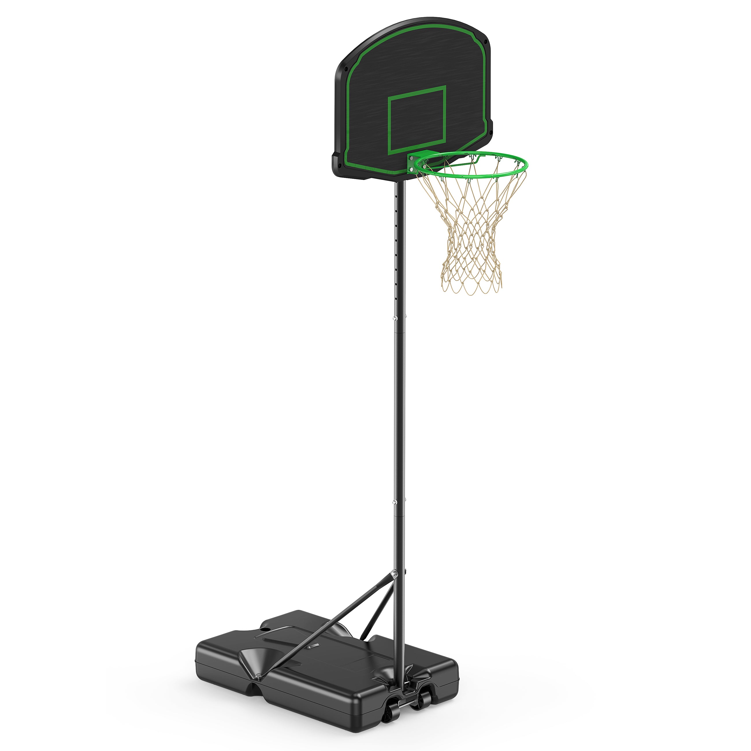 Basketball Hoop System Stand with 30in Backboard, Height Adjustable 60Inch-78Inch for Indoor Outdoor, Fillable Base with Wheels for Kids, Youth