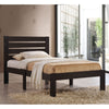 Espresso Platform Bed with Slat Headboard