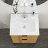 24"x19.7" White Rectangular Single Vanity Top with 1 Faucet Hole and Overflow(Sink Only)