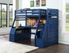 ACME Jason II Storage Twin Loft Bed (1Set/4Ctn), Navy Blue 37455