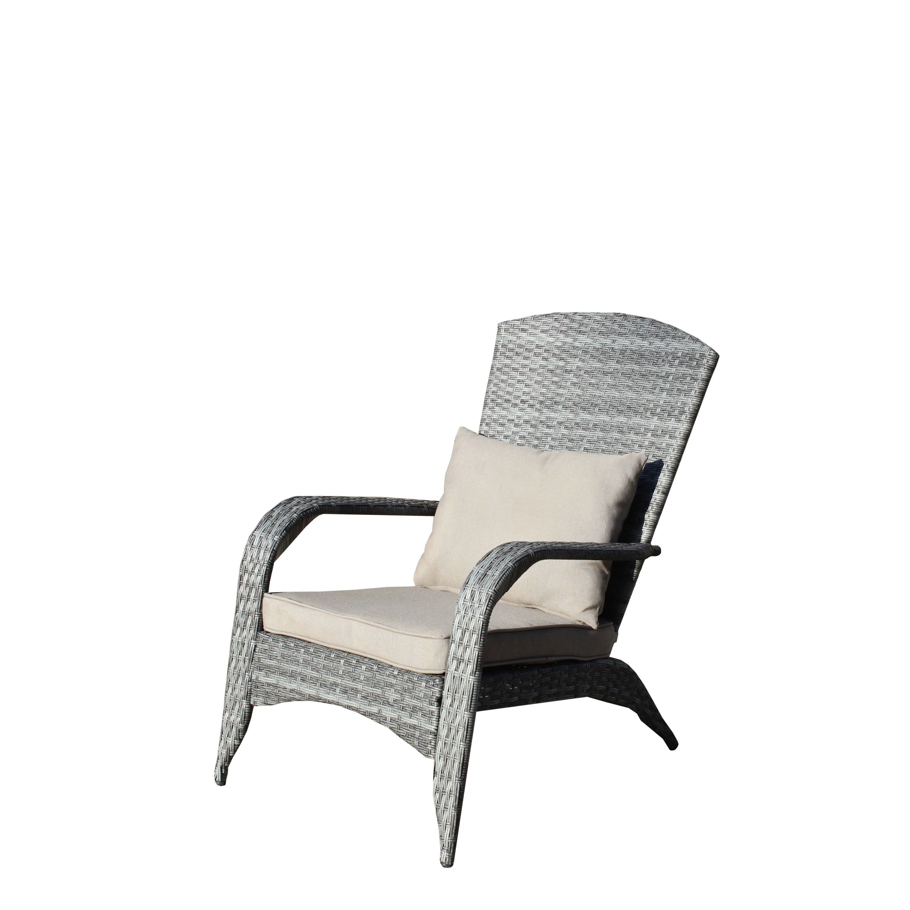 Patio Chair with Cushions( Grey Cushion)