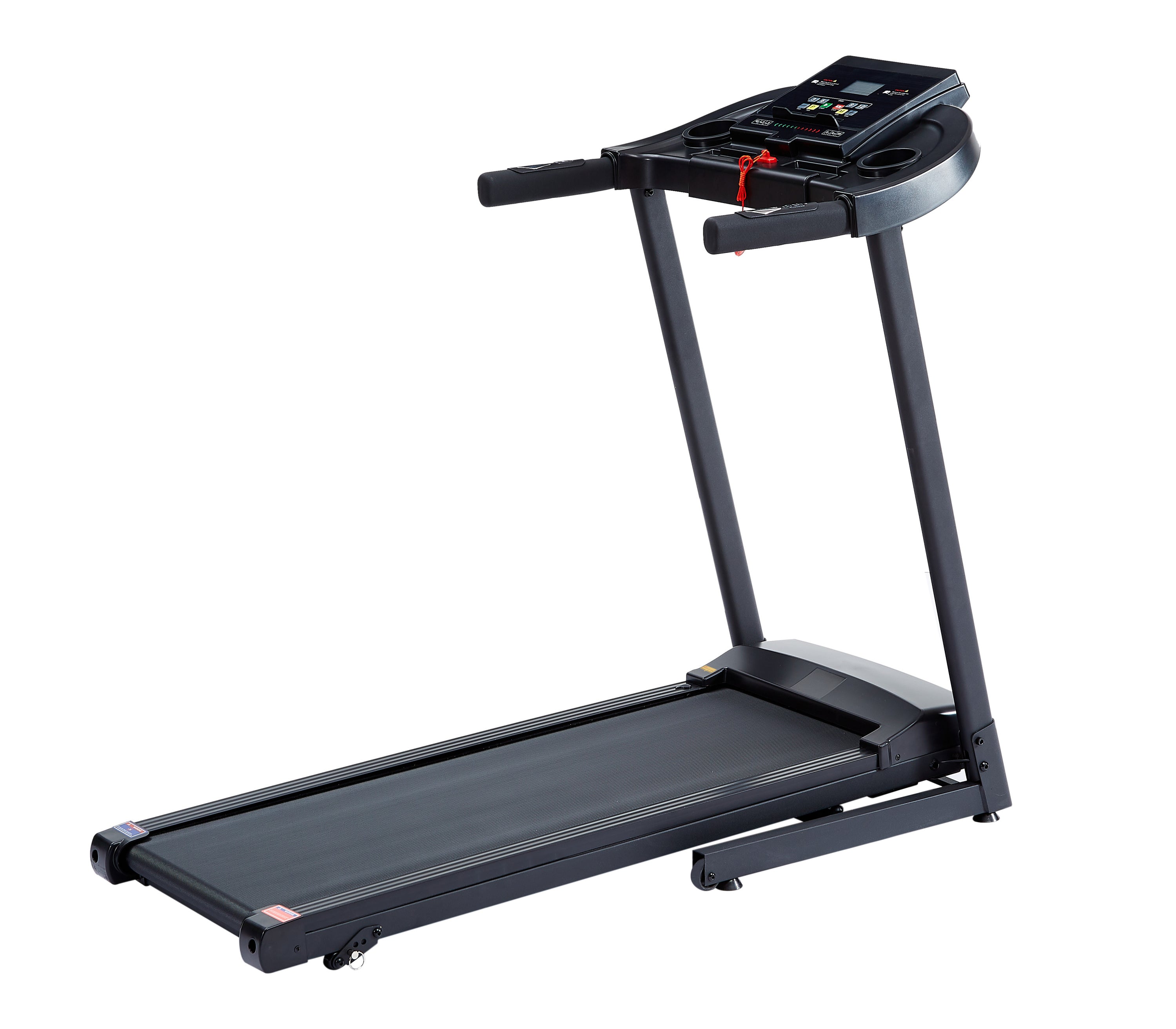 Treadmills - 2.5 HP hydraulic folding removable treadmill with 3-speed incline adjustment, 12 preset programs, 3 countdown modes, heart rate, bluetooth and more, suitable for home and gym use