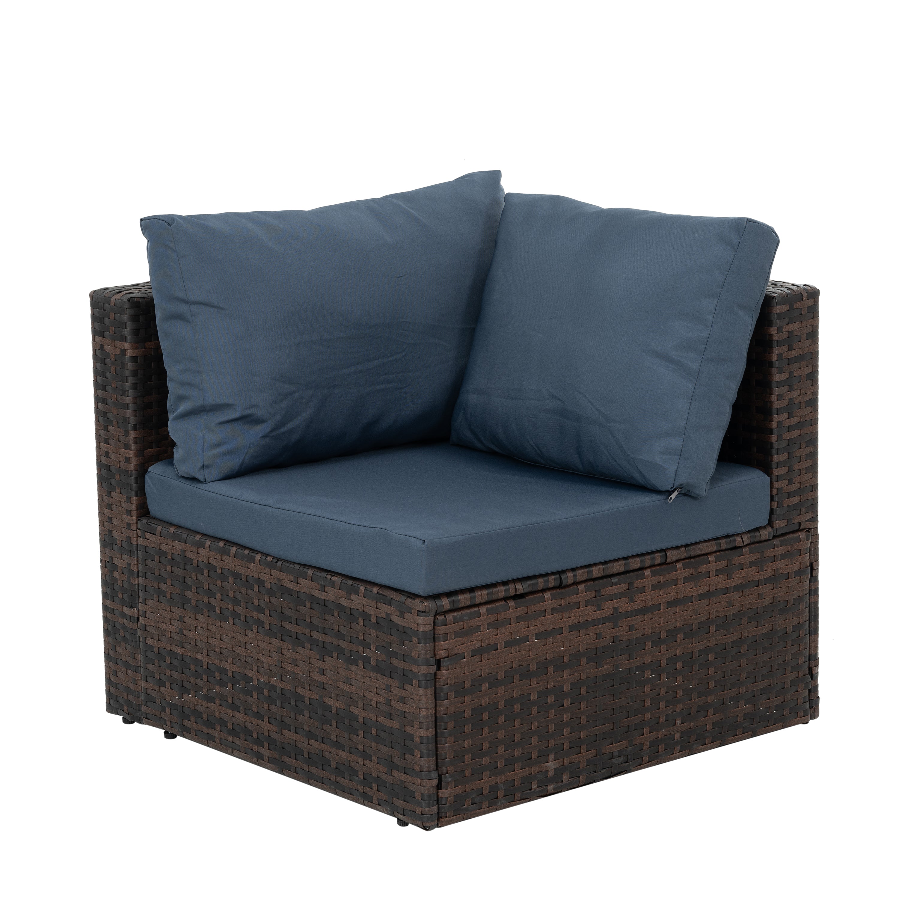 Patio Furniture, Outdoor Furniture, Seasonal PE Wicker Furniture, 5 Set Wicker Furniture With Tempered Glass Coffee Table,