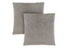 Pillows, Set Of 2, 18 X 18 Square, Insert Included, Decorative Throw, Accent, Sofa, Couch, Bedroom, Grey Hypoallergenic Polyester, Modern