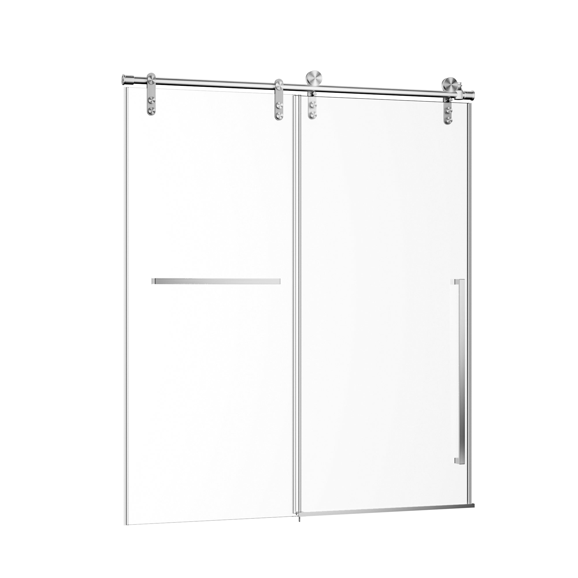44-48 x 76 in Frameless Sliding Shower Door - 44-48 x 76 in / Brushed Nickel view 2