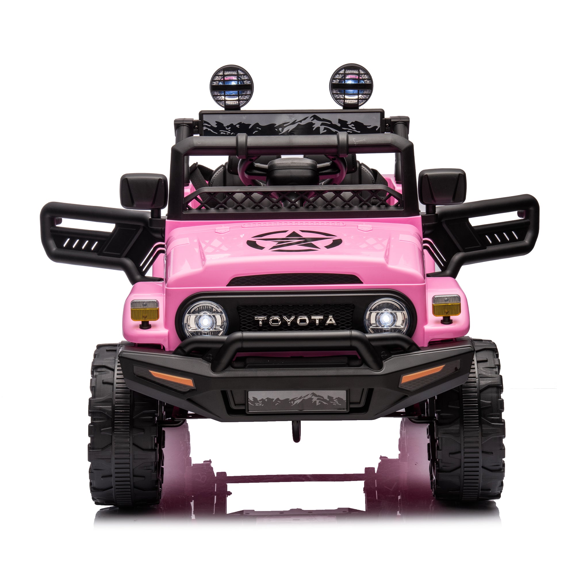 Licensed TOYOTA FJ Cruiser,12V Kids ride on car 2.4G W/Parents Remote Control,electric car for kids,Three speed adjustable,Power display, USB,MP3 ,Bluetooth,LED light,Three-point safety belt