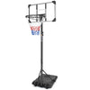 Basketball Goal Portable Basketball Hoop Indoor Outdoor Basketball Stand 5.6-7ft Adjustable 28in Backboard with Wheels