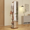 Full-length mirror solid wood + rubber wood + glass, 65.7*17.7in(mirror width:13.7in) Large mirror for viewing the whole body, easy to dress and tidy up and place in the bedroom/living room (Walnut)