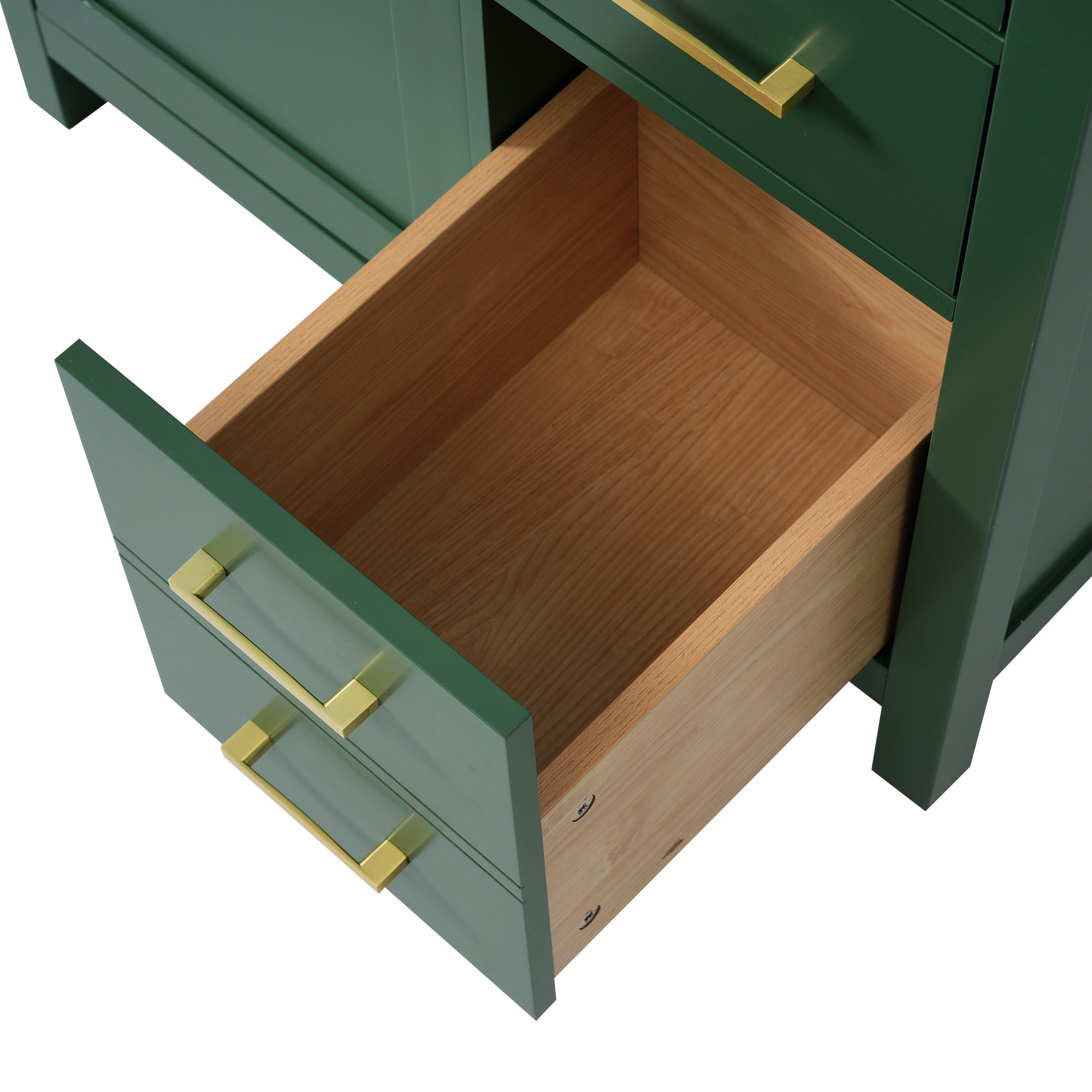 30-Inch Green Bathroom Vanity with Ceramic Sink and Ample Storage - Ideal Choice for Small Bathrooms