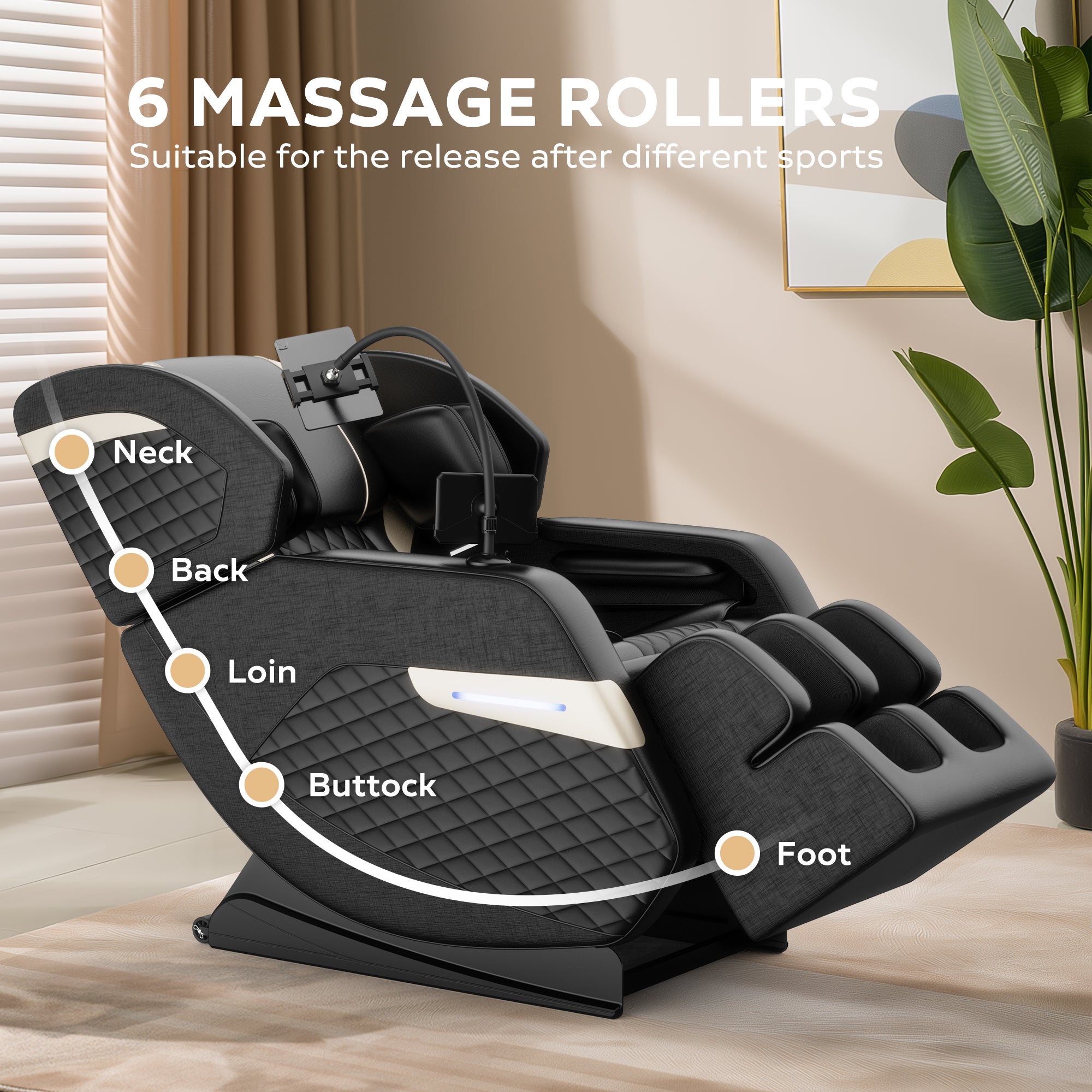 2024 Massage Chair Recliner with Zero Gravity with Full Body Air Pressure