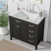 36" Bathroom Vanity with Sink Combo, Black Bathroom Cabinet with Drawers, Solid Frame and MDF Board (Old Sku:JL000007AAB)