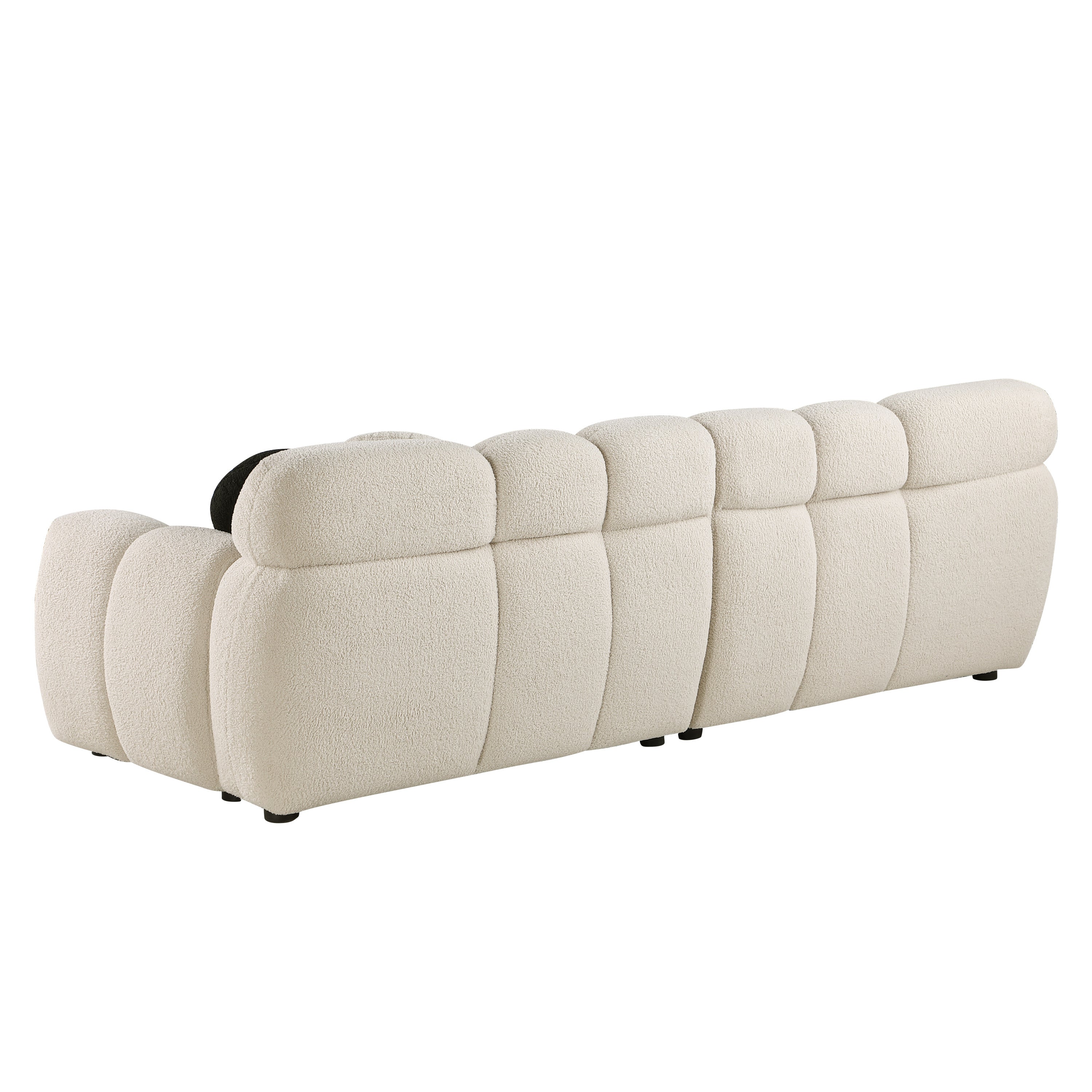 87.4 length ,35.83" deepth ,human body structure for USA people,  marshmallow sofa,boucle sofa ,3 seater, BEIGE  BOUCLE