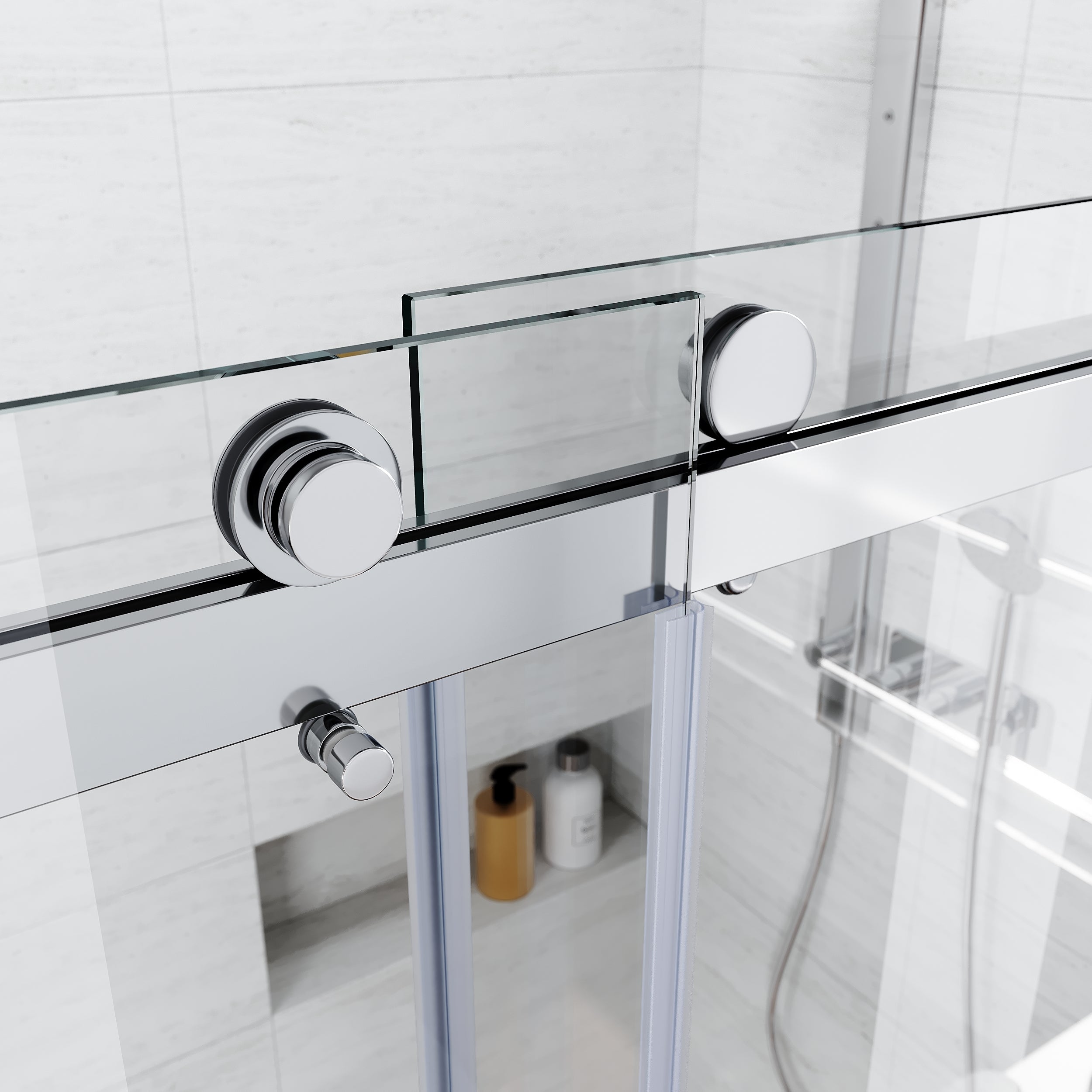 Frameless Sliding Bathtub Door 56-60"W x 62"H,Bypass Tub Glass Sliding Shower Doors