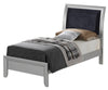 Contemporary Silver Champagne Twin Bed