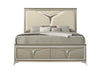 Samantha Modern Style Queen Bed Made with Wood & LED Headboard