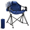 Hammock Camping Chair Folding 350 lbs Foldable Portable Rocking Chairs for Adults Outside Swinging Camp with Stand Lawn Garden Hanging Outdoor