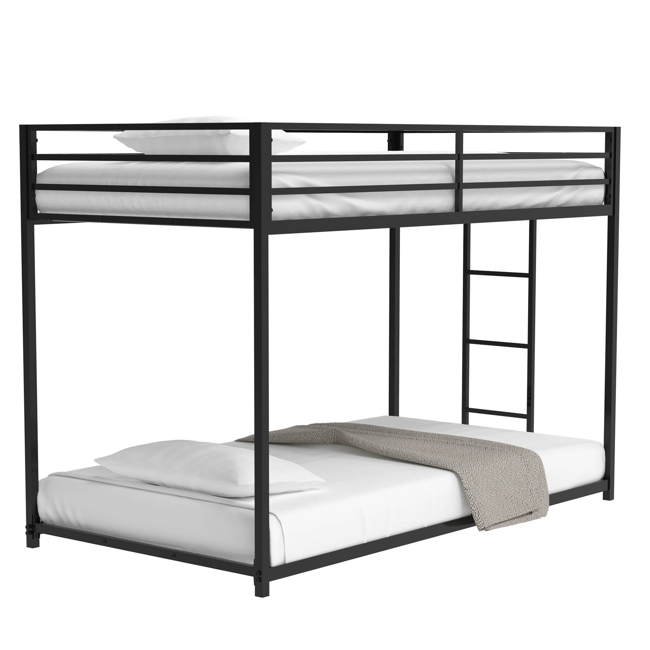 Same as original B083124170 Adam Sturdy Twin over Twin Metal Bunk Black for Kids and Adult, Low Profile and Easy Climbing with Stable Ladder