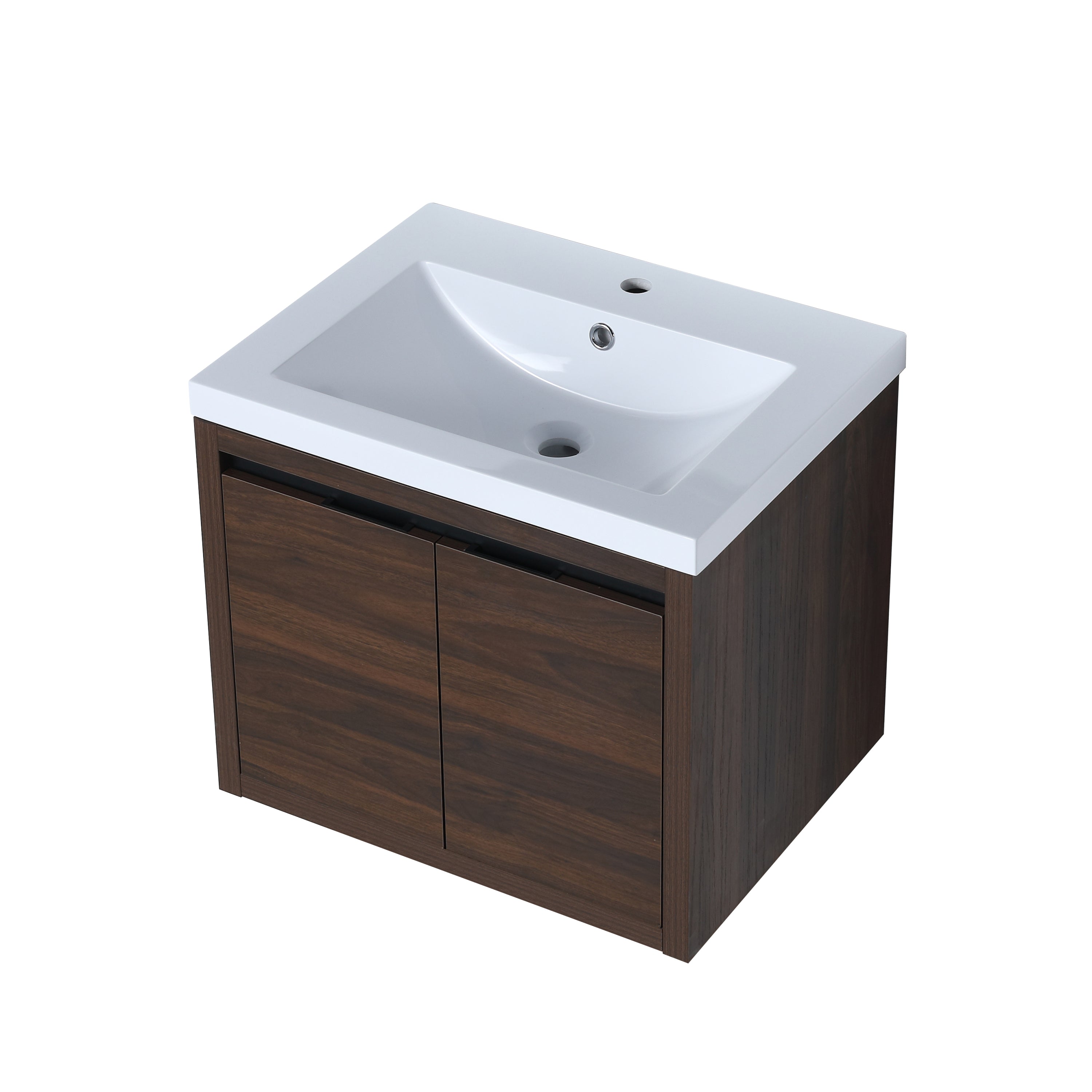 Bathroom Cabinet With Sink,Soft Close Doors,Float Mounting Design,24 Inch For Small Bathroom,24x18(KD-Packing),W128650530