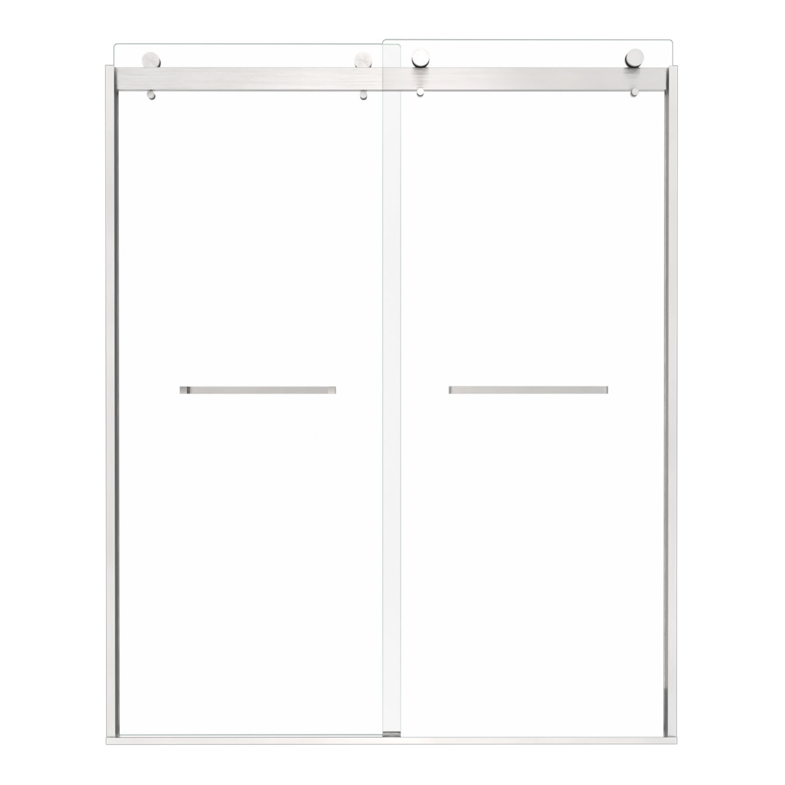 Bypass shower door, sliding door, (56-60"W x 74"H) with 5/16" tempered glass 6074