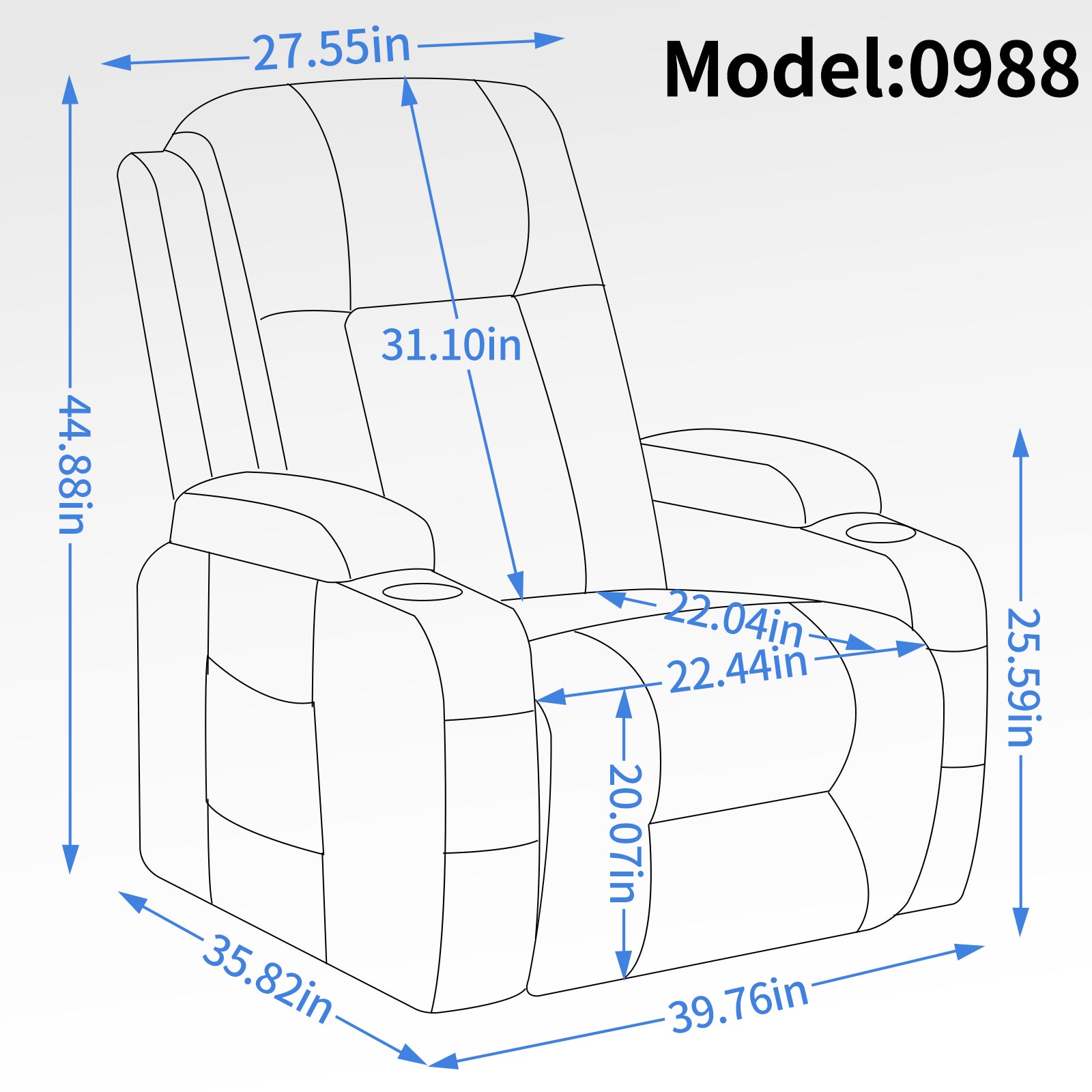 Infinite Position Single Motor Up to 350 LBS Power Lift Recliner Chair for Elderly, Heavy Duty Motion Mechanism with 8-Point Vibration Massage and Lumbar Heating, USB Charging Port, Cup Holders, Brown