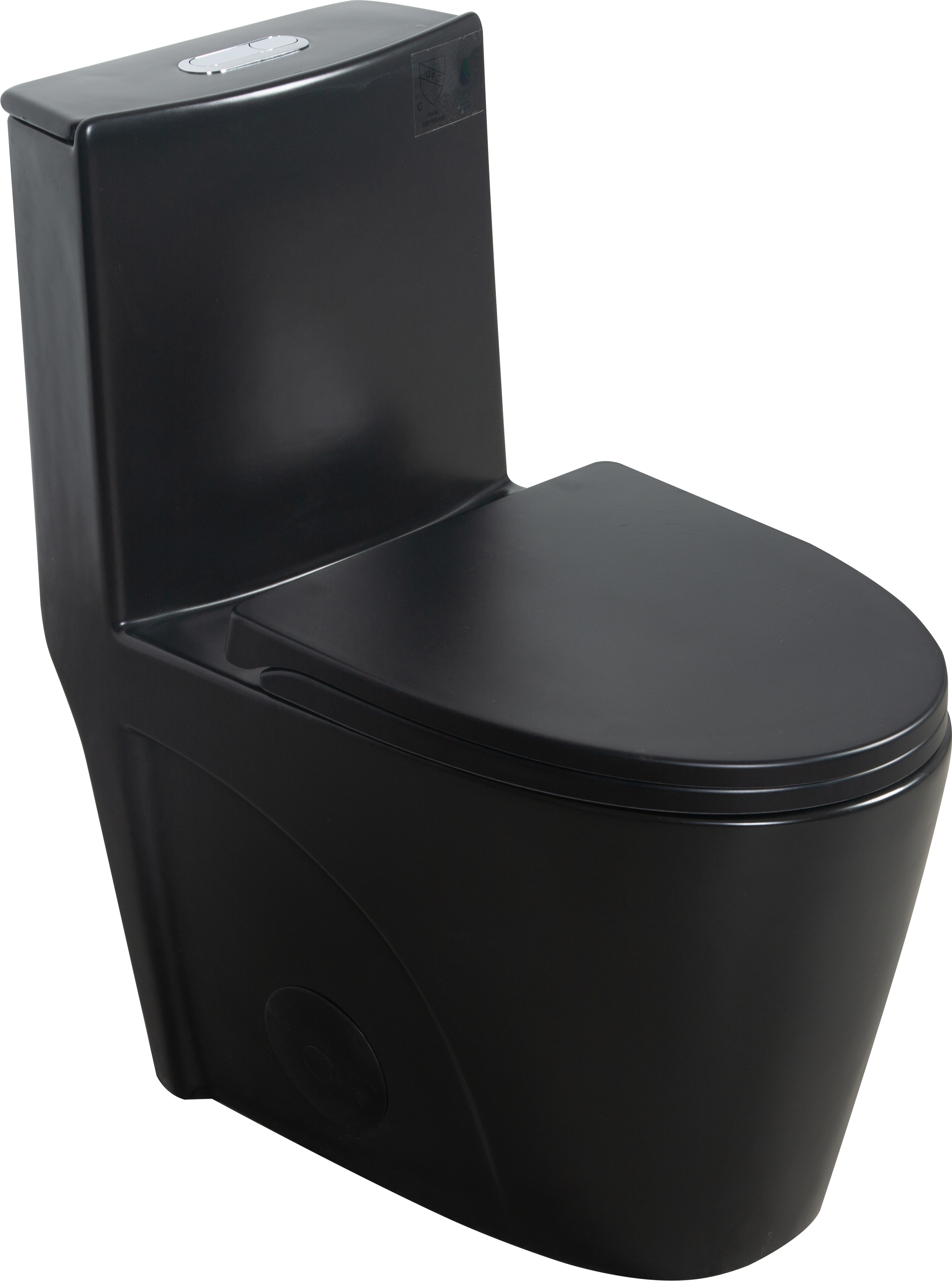 1.1/1.60 GPF Dual-Flush One Piece Toilet, Water-Saving Elongated Comfort Height Floor Mounted, Soft Close Seat, 1000 Gram Map Flushing Score Toilet, Matte Black 23T01-MB-1