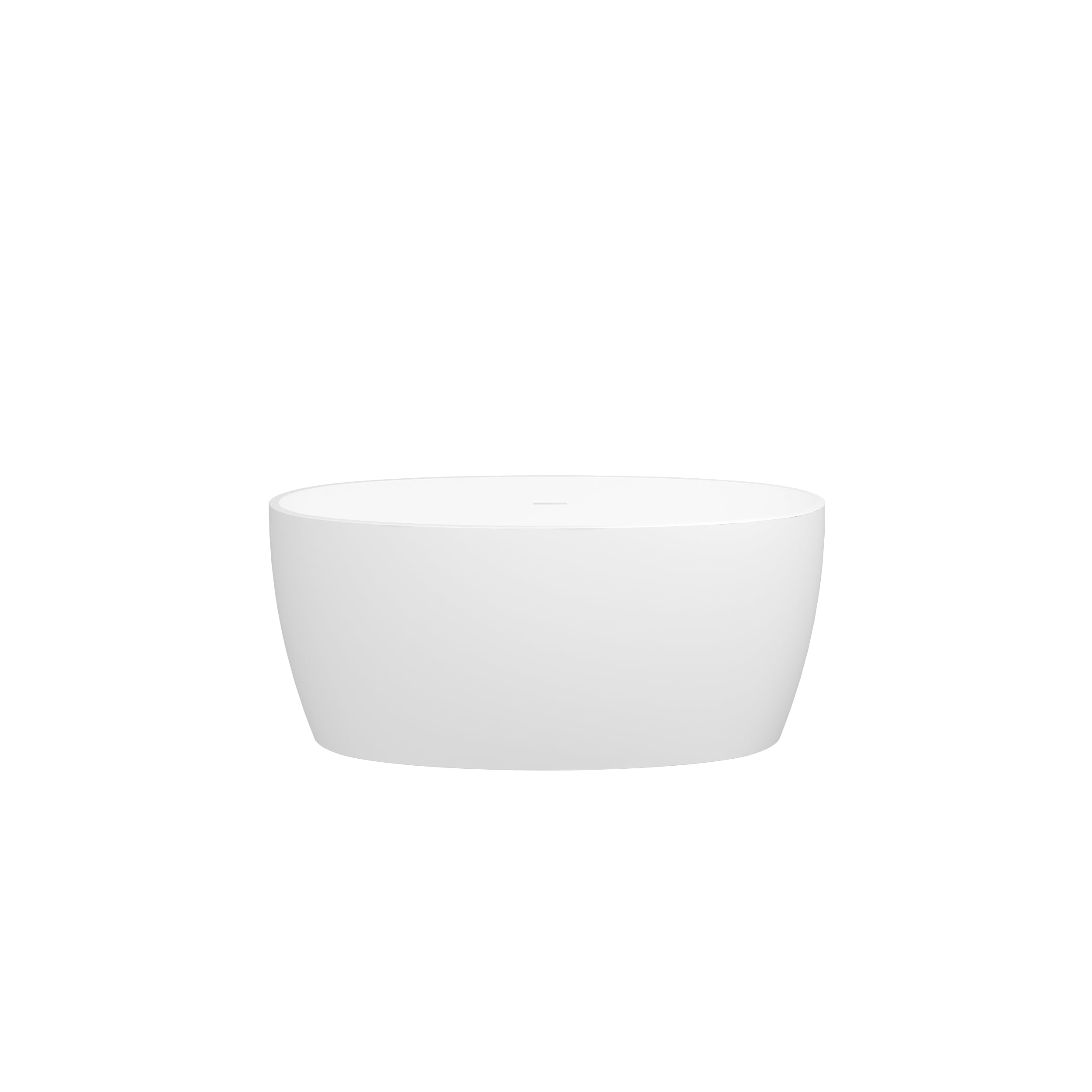 55" Glossy White Acrylic Freestanding Bathtub, Elegant Oval Shape Soaking Bathtub, Brushed Nickel Drain and Integrated Slotted Overflow Assembly, cUPC Certified, 02119-BN