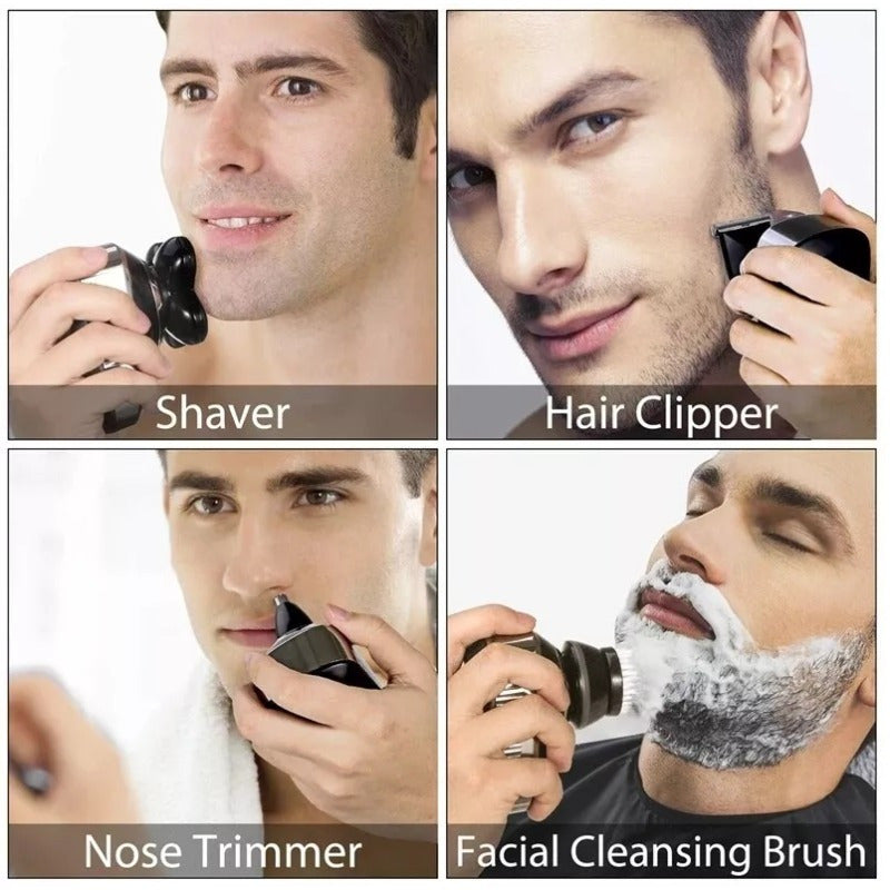 5 IN 1 4D Rotary Electric Shaver Rechargeable Bald Head Shaver Beard Trimmer men