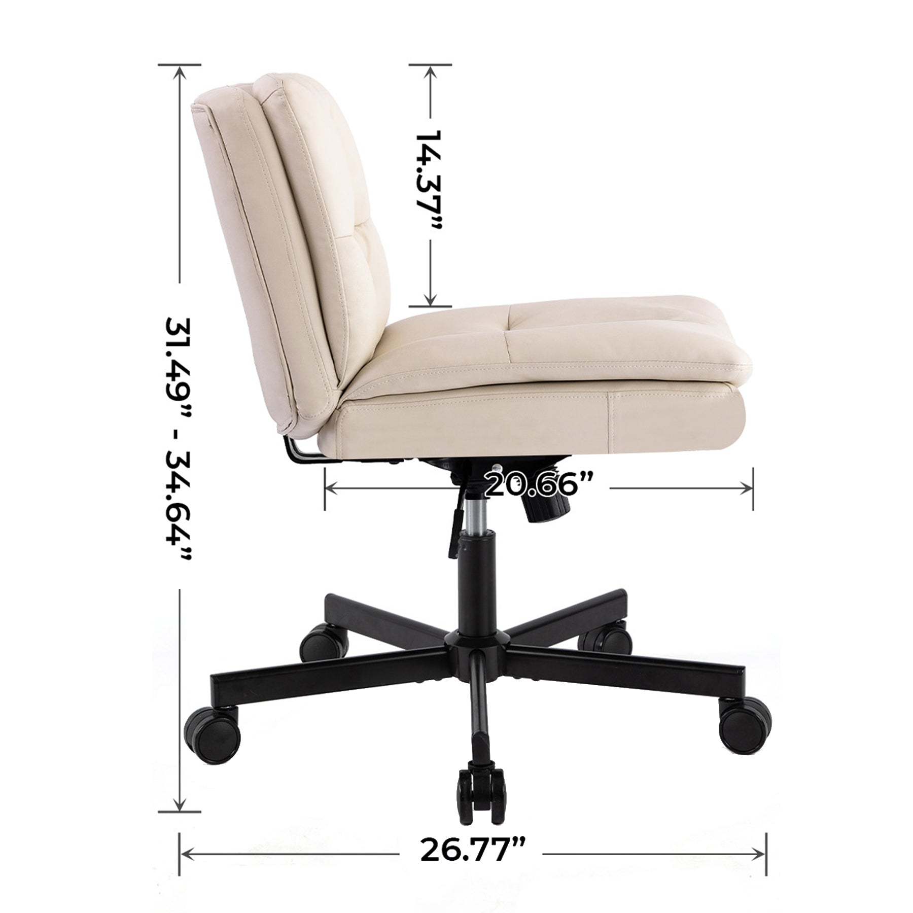 UPGRADE! Larger Size 360° Swivel Home Office Desk Chair with Wheels