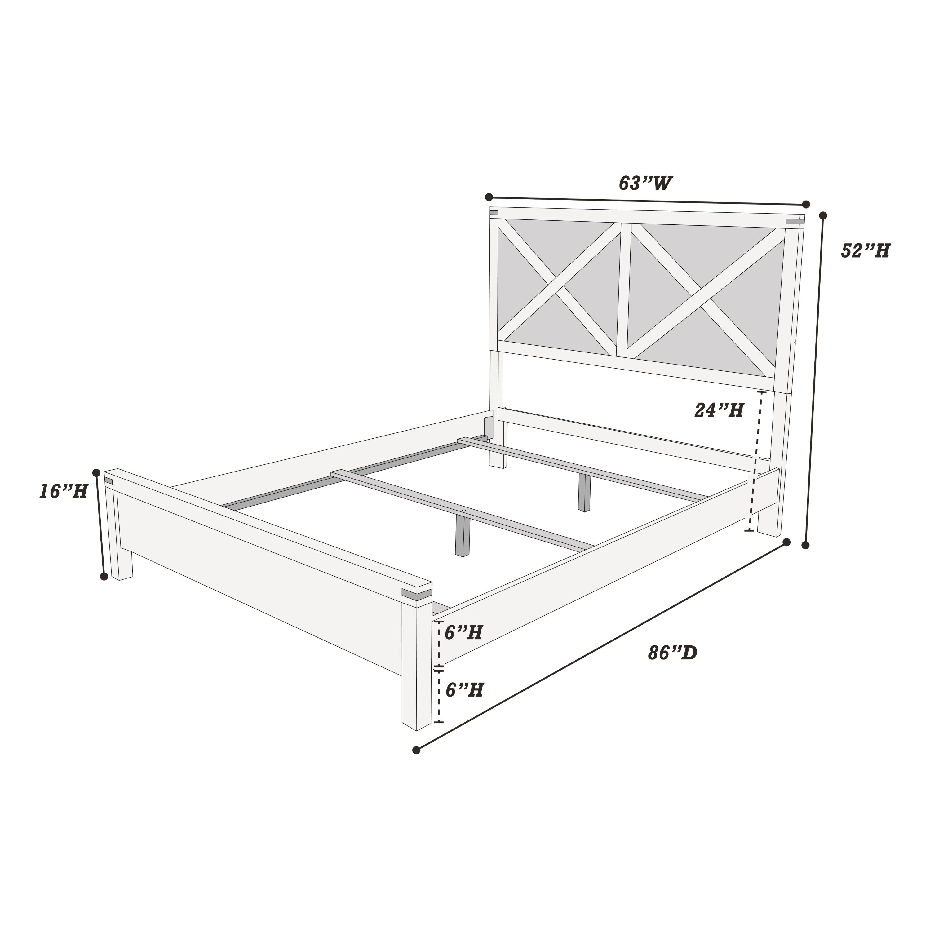 Rustic Contemporary Espresso 1pc Queen Size Bed Wooden X-Design HB Unique Look Bedroom Furniture