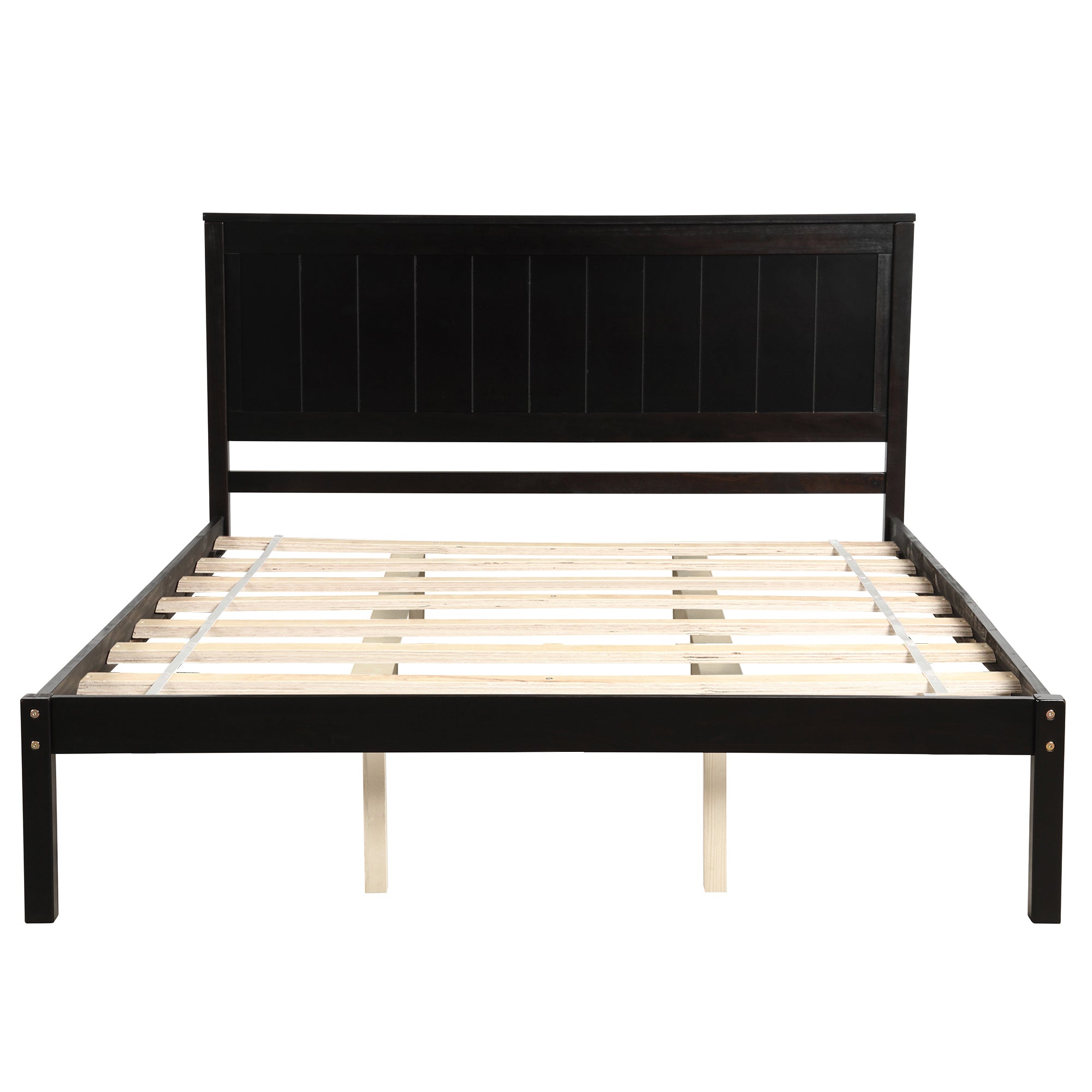 Platform Bed Frame with Headboard, Wood Slat Support, No Box Spring Needed, Queen,Espresso(OLD SKU:WF191420AAP)