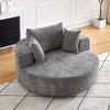 55''L Chenille Foam Single Swivel Chair, Fluffy Modern Sleeper, 360 Degree Swivel Chair for Living Room, Bedroom, Lounge and Projection Room