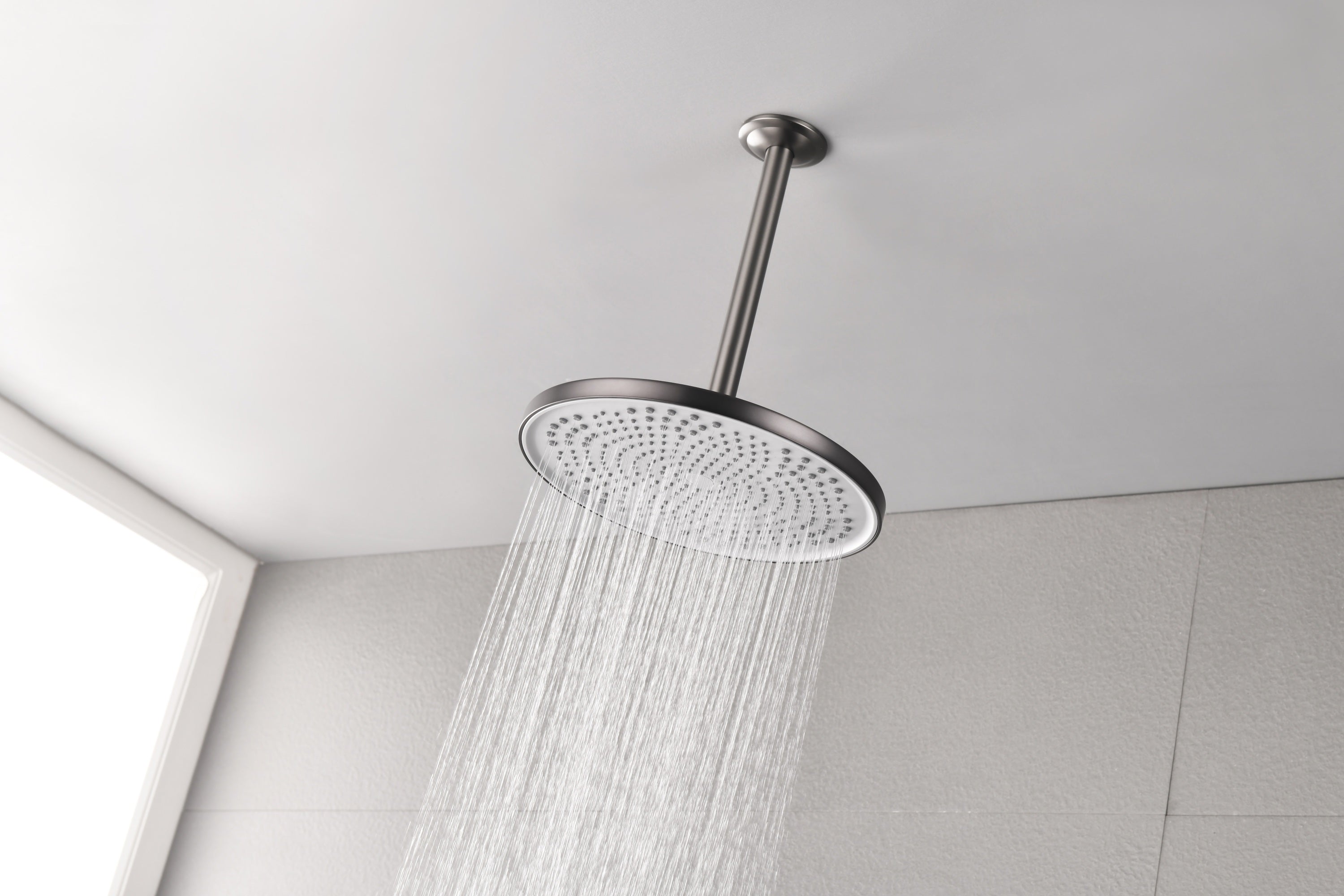 Shower Head - High Pressure Rain - Luxury Modern Look - No Hassle Tool-less 1-Min