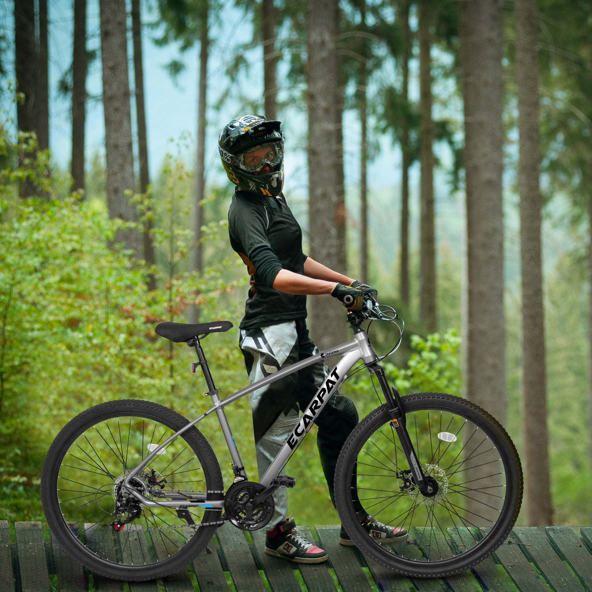 A2757 27 Inch Mountain Bike 21 Speed, Suspension Fork, Aluminum Frame Disc Brake, Mountain biking for both men and women.