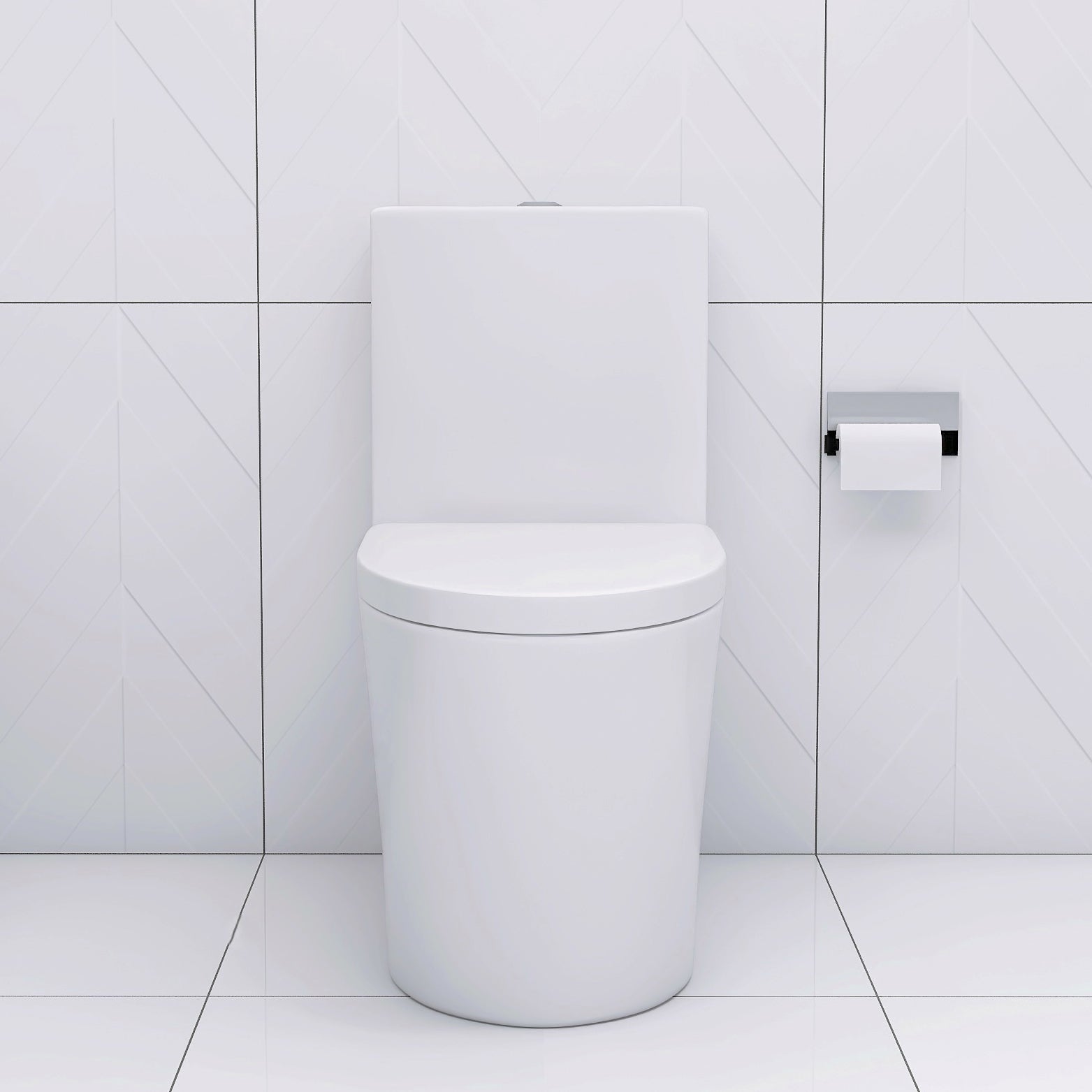 Elongated One Piece Toilet White