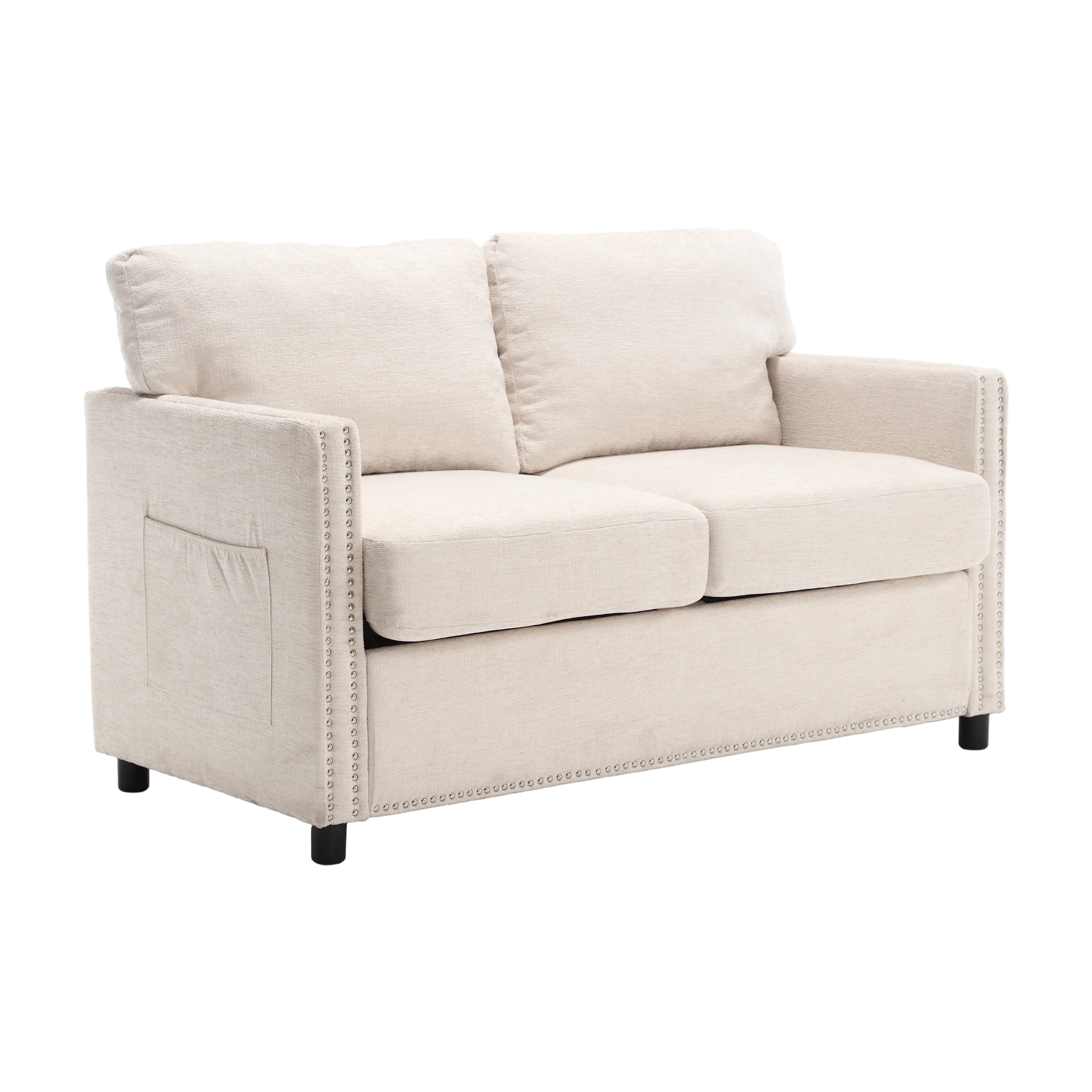 UNITED Modern chenille Fabric Loveseat, 2-Seat Upholstered Loveseat Sofa Modern Couch