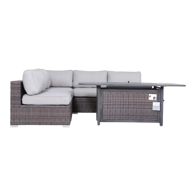 Fully Assembled 6-Piece Rattan Sectional Sofa Set with Cushions