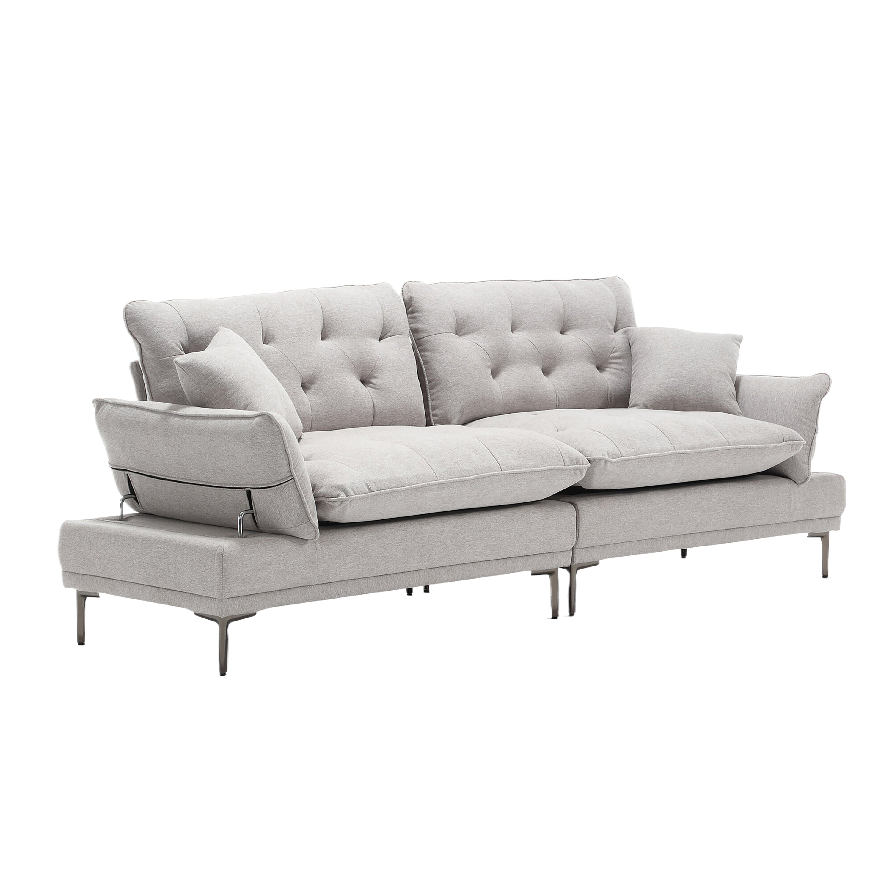 UNITED Linen Sofa , Accent sofa loveseat sofa with metal feet