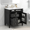 30'' Bathroom Vanity with Top Sink, Modern Bathroom Storage Cabinet with 2 Drawers and a Tip-out Drawer, Single Sink Bathroom Vanity