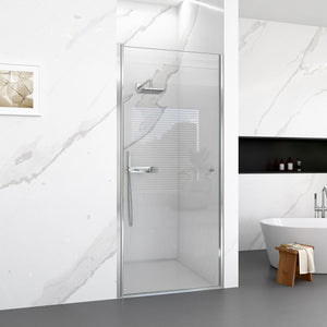 24-34 x 72 in Circular Pivot Shower Door - 24 x 72 in / Chrome / Semi-Frameless view 2