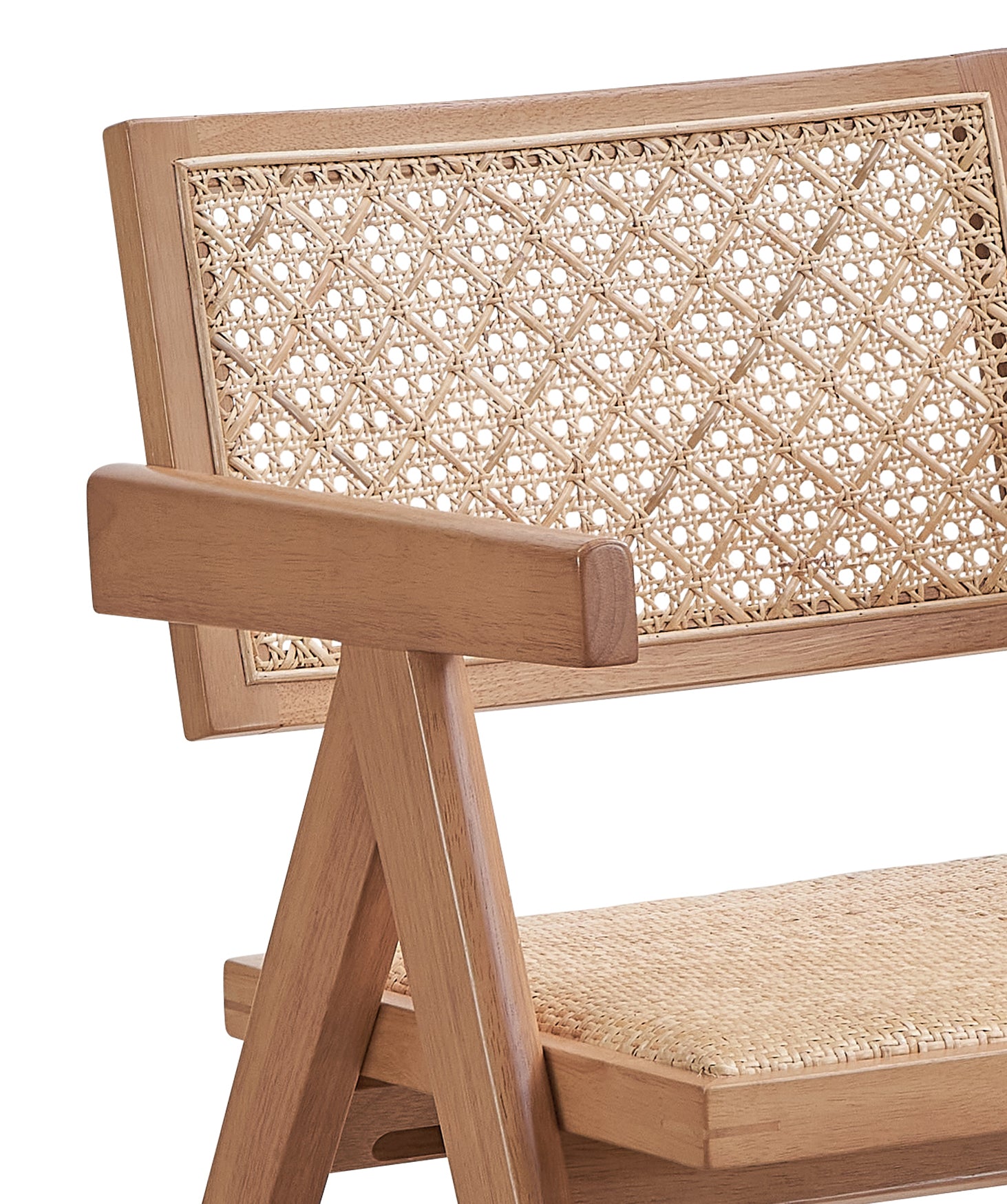 Velentina Rattan & Natural Finish Arm Chair (Set of 2)