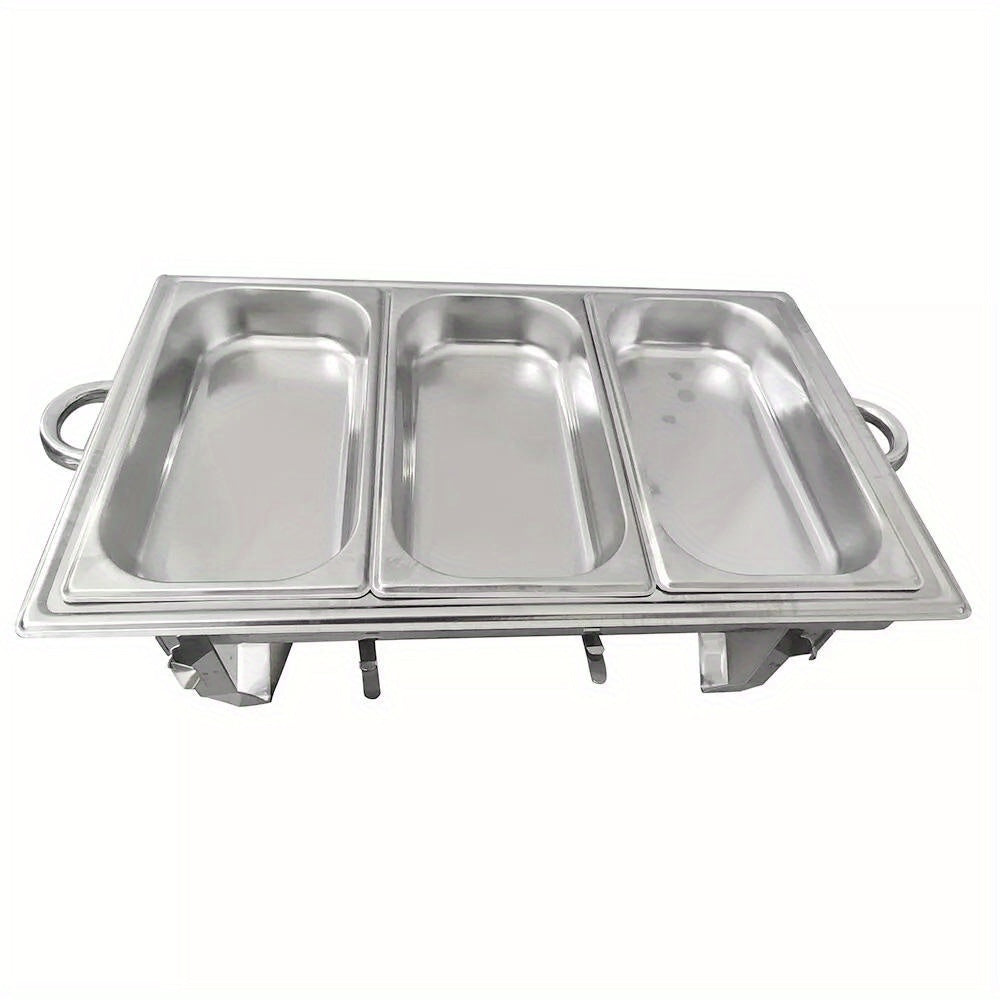 3*3L Chafing Dish Buffet Food Pan Set Stainless Steel Catering Food Warmer