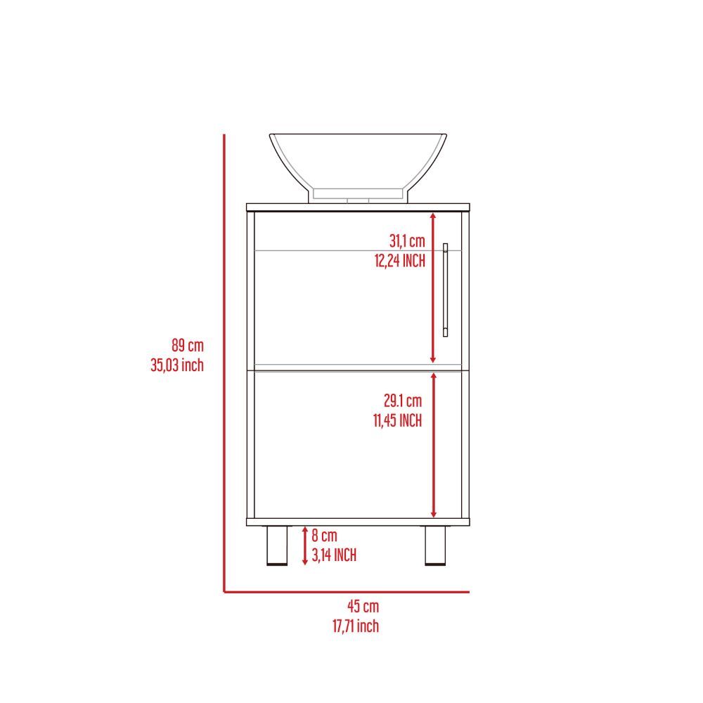 Saybrooke 1-Shelf Single Bathroom Vanity Black Wengue